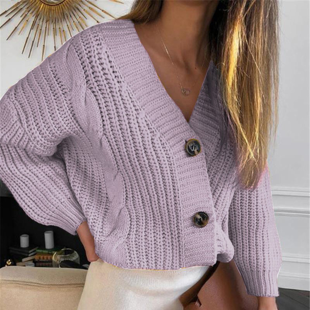 Women Knit Sweater Autumn Casual Long Sleeve Button Cardigan Knitted Sweaters Coat Femme Winter Warm Clothes Female New 201031