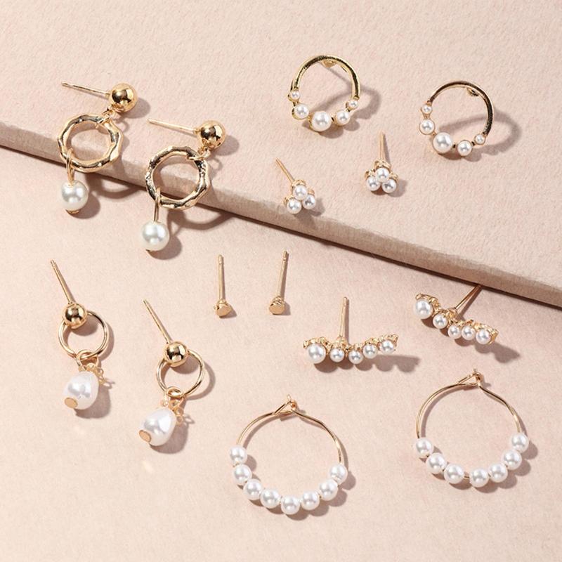 7 Pairs Korean New Handmade Elegant Pearl Crystal Cute Hoop Earrings For Women Students Circle Boucle Jewelry Gifts
7 Pairs Korean New Handmade Elegant Pearl Crystal Cute Hoop Earrings For Women Students Circle Boucle Jewelry Gifts