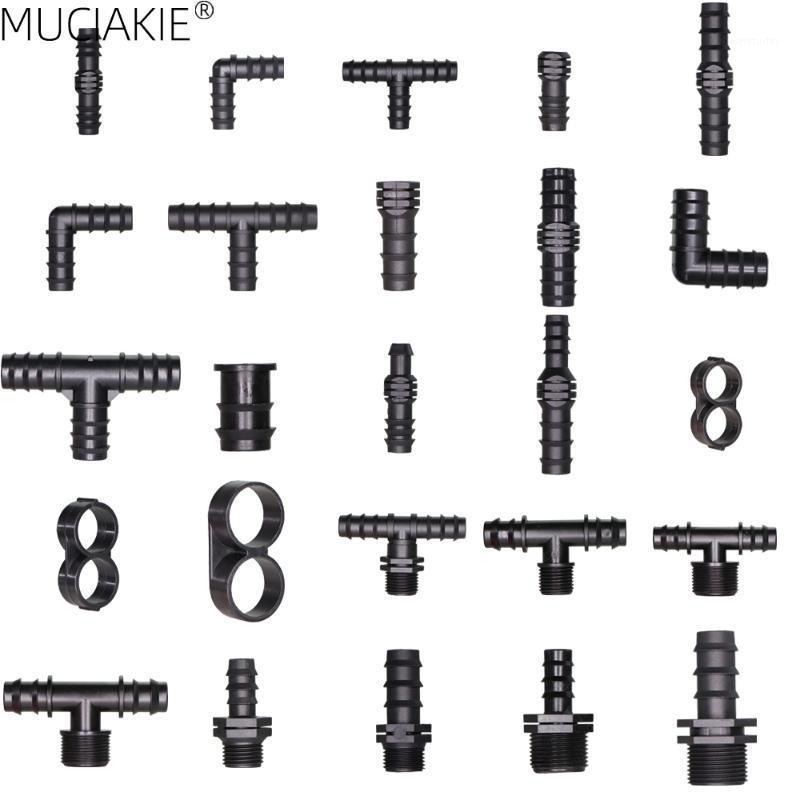 

MUCIAKIE 16 20 25MM Tubing Water Connectors Equal Coupling Adaptor Elbow Tee End Plug Drip Irrigation Barbed Fittings 1/2 3/4''1, Jx5pcs