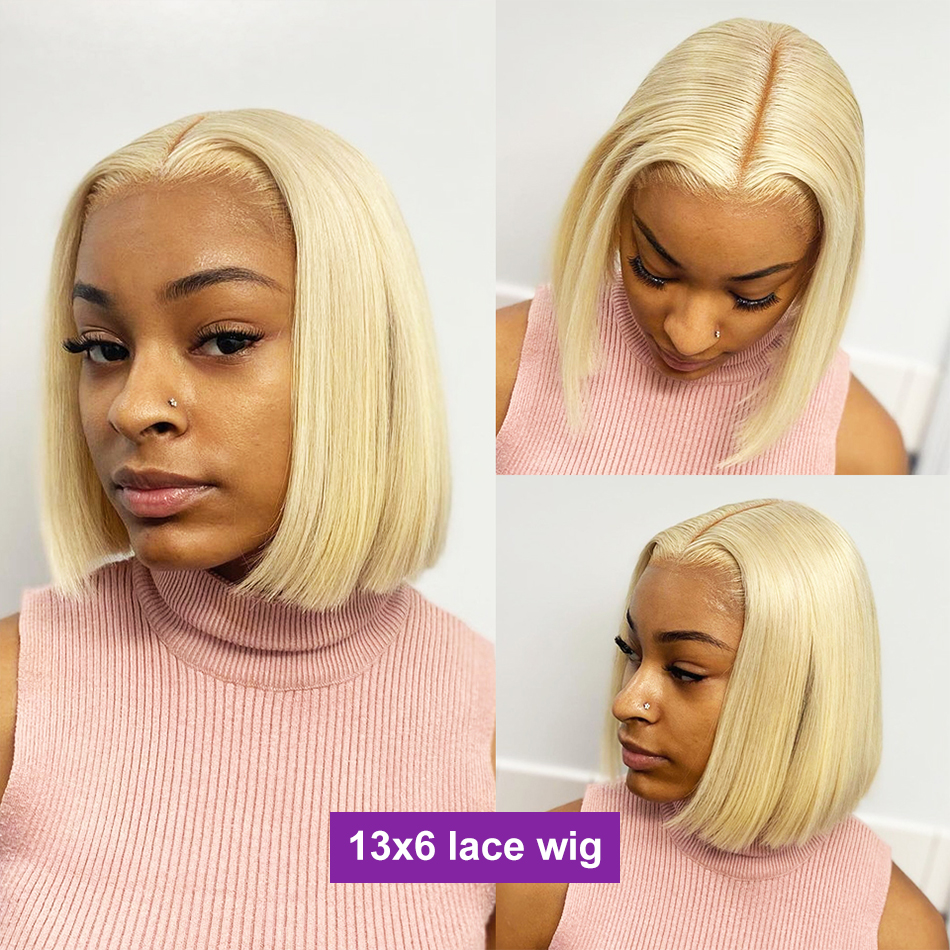 150% Remy Plucked 613 Honey Blonde Color Straight 13x6 Transparent Lace Frontal Human Hair Wig Brazilian Short Bob T Part Lace Bob Wigs for Women, As the picture shows
150% Remy Plucked 613 Honey Blonde Color Straight 13x6 Transparent Lace Frontal Human Hair Wig Brazilian Short Bob T Part Lace Bob Wigs for Women, As the picture shows
