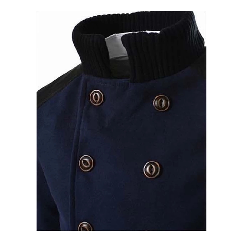 Winter Men's Wool Coat Slim Casual Long Jacket Warm Woolen Coats Overcoat Male Wool Double Breasted Winter Coat Men 201128