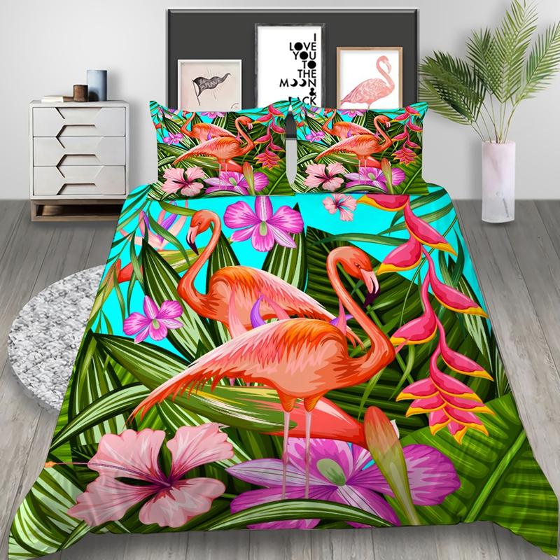 Tropical Plants Flamingo 3D Printed Bedding Set Duvet Covers Pillowcases Comforter Bedding Set Bedclothes Bed Linen
Tropical Plants Flamingo 3D Printed Bedding Set Duvet Covers Pillowcases Comforter Bedding Set Bedclothes Bed Linen