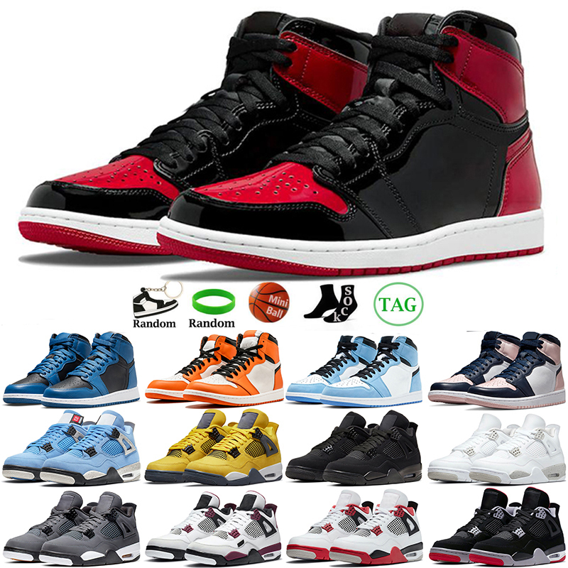Jumpman4s Basketball Shoes 1s bred patent Black cat Taupe Haze Cool Grey Court Purple Starfish Green Metallic Mens 1 Trainers Sports Sneakers
Jumpman4s Basketball Shoes 1s bred patent Black cat Taupe Haze Cool Grey Court Purple Starfish Green Metallic Mens 1 Trainers Sports Sneakers