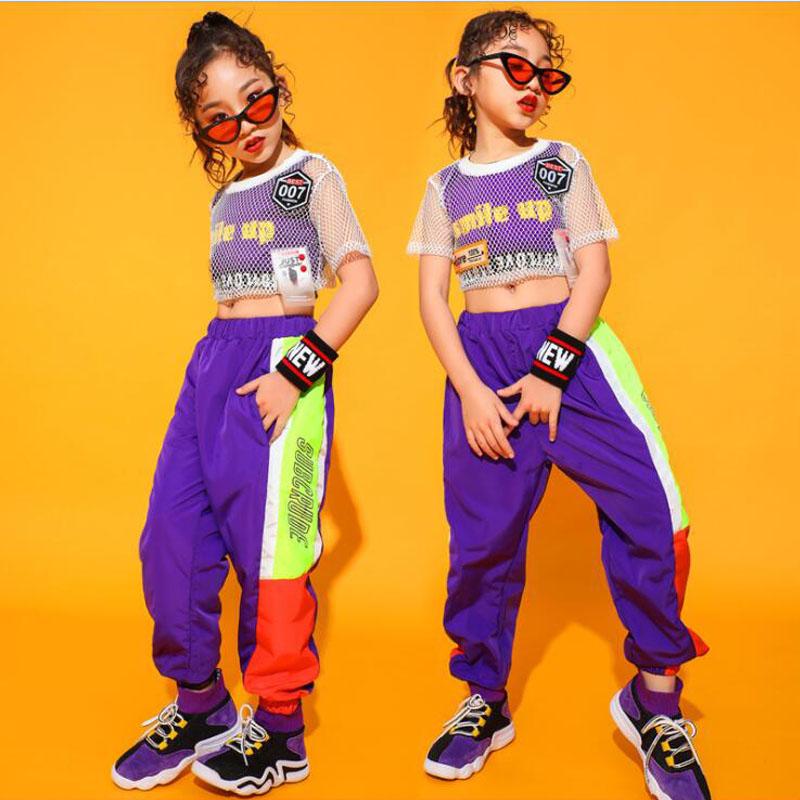 Stage Wear Children Ballroom Jazz Dance Costumes Hip-hop Style Students Teams Modern Girls Party Concert Outfits