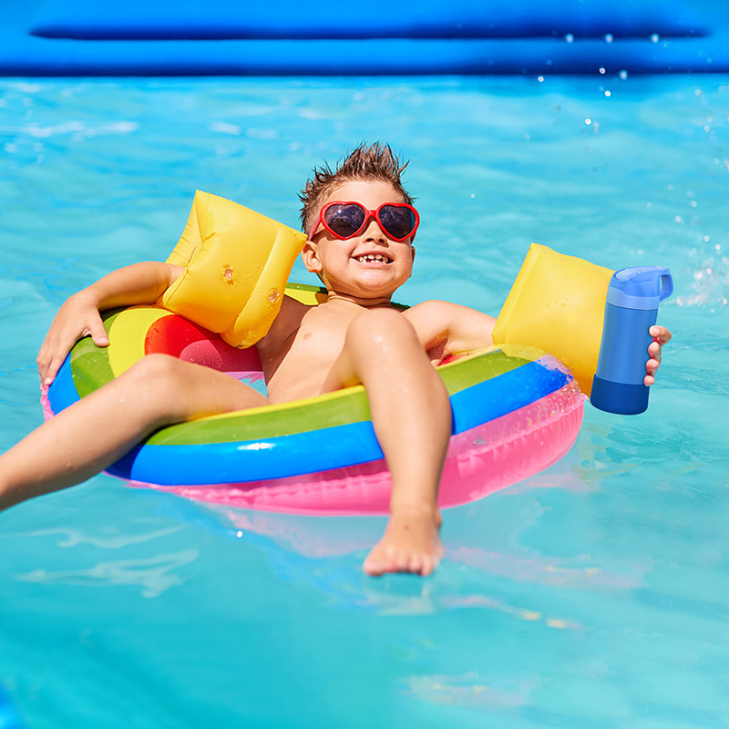 FJbottle Kids Insulated Water Bottle, Thermos With Straw, 400ml Kids Thermos Bottle For School , Christmas Gift 201204