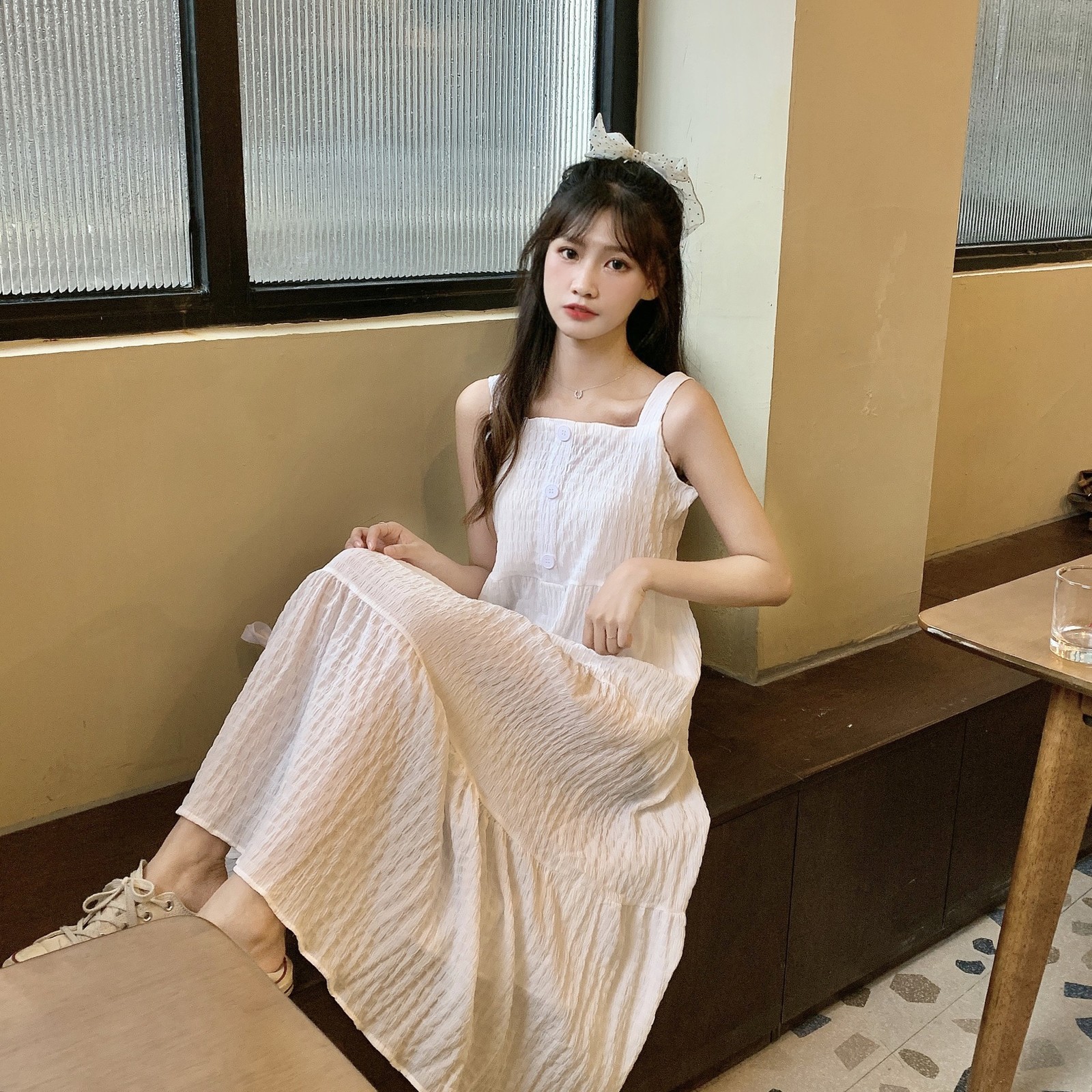 2021 New summer Korean style pure casual white fairy plied a-word dressed on the knee mid-middle in gown mid-long nightgown 5SYV, Purple
2021 New summer Korean style pure casual white fairy plied a-word dressed on the knee mid-middle in gown mid-long nightgown 5SYV, Purple