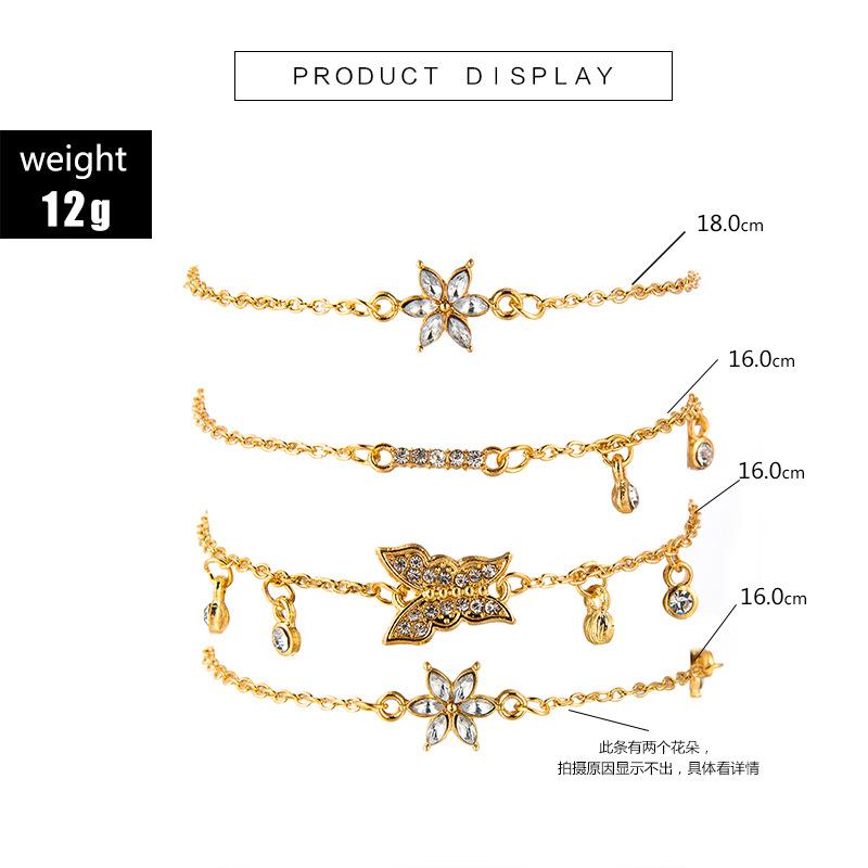 4 Pcs/set Golden Butterfly Bracelets Metal Chain Women Bracelets 2020 Fashion Animal Rhinestone Accessories Korean Jewelry
4 Pcs/set Golden Butterfly Bracelets Metal Chain Women Bracelets 2020 Fashion Animal Rhinestone Accessories Korean Jewelry