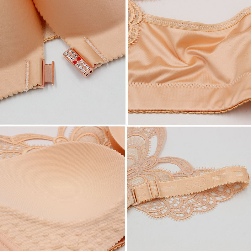 Front Closure Women Sexy Bra Seamless Push Up Brassiere Wire Free Plus Size Underwear LJ201204