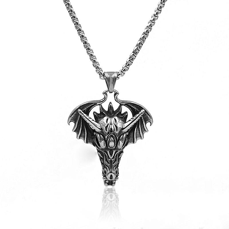 Fashion Chinese style Dragon Head Pendants Ornaments Retro Animal Zodiac Dragon Head Pendant Necklace Stainless steel jewelry
Fashion Chinese style Dragon Head Pendants Ornaments Retro Animal Zodiac Dragon Head Pendant Necklace Stainless steel jewelry