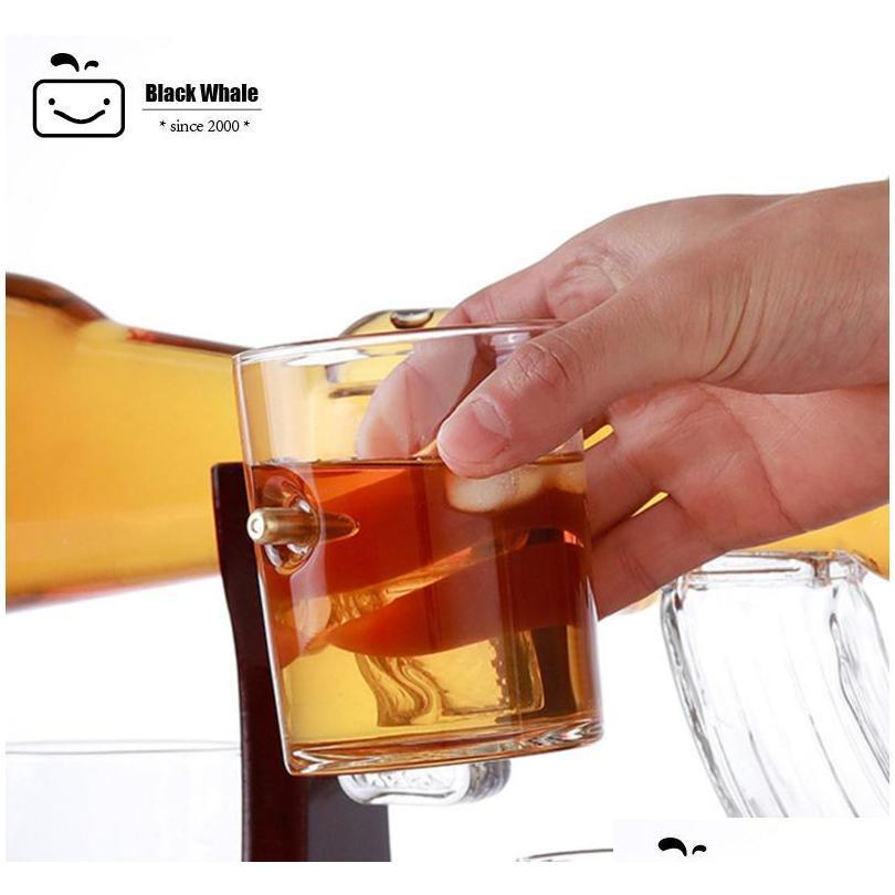 Home Use High Borosilicate Drink Ware Wine Decanter Gun Shape Bottle Glass Whiskey Set With Wooden Tray And Bullet Cup Isvlo266N
Home Use High Borosilicate Drink Ware Wine Decanter Gun Shape Bottle Glass Whiskey Set With Wooden Tray And Bullet Cup Isvlo266N