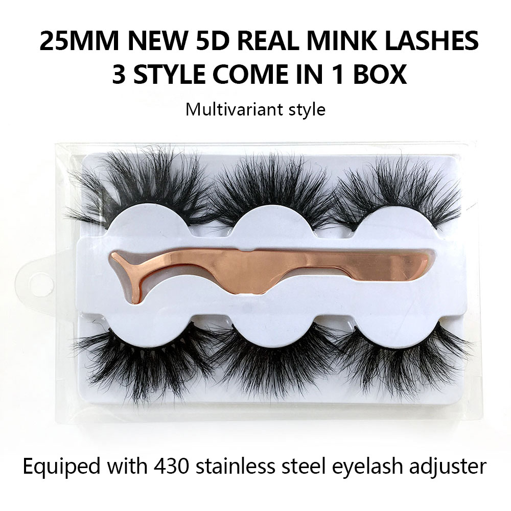 NEW100% Mink Eyelashes False Eyelashes Crisscross Natural Fake lashes Length 25mm Makeup 3D Mink Lashes Extension Eyelash Beauty