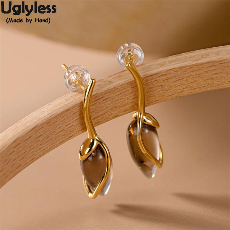 Uglyless New Color Transparent Brown Crystals Earrings for Women Magnolia Tulip Flowers Earrings 925 Silver Brincos Gold Jewelry
Uglyless New Color Transparent Brown Crystals Earrings for Women Magnolia Tulip Flowers Earrings 925 Silver Brincos Gold Jewelry
