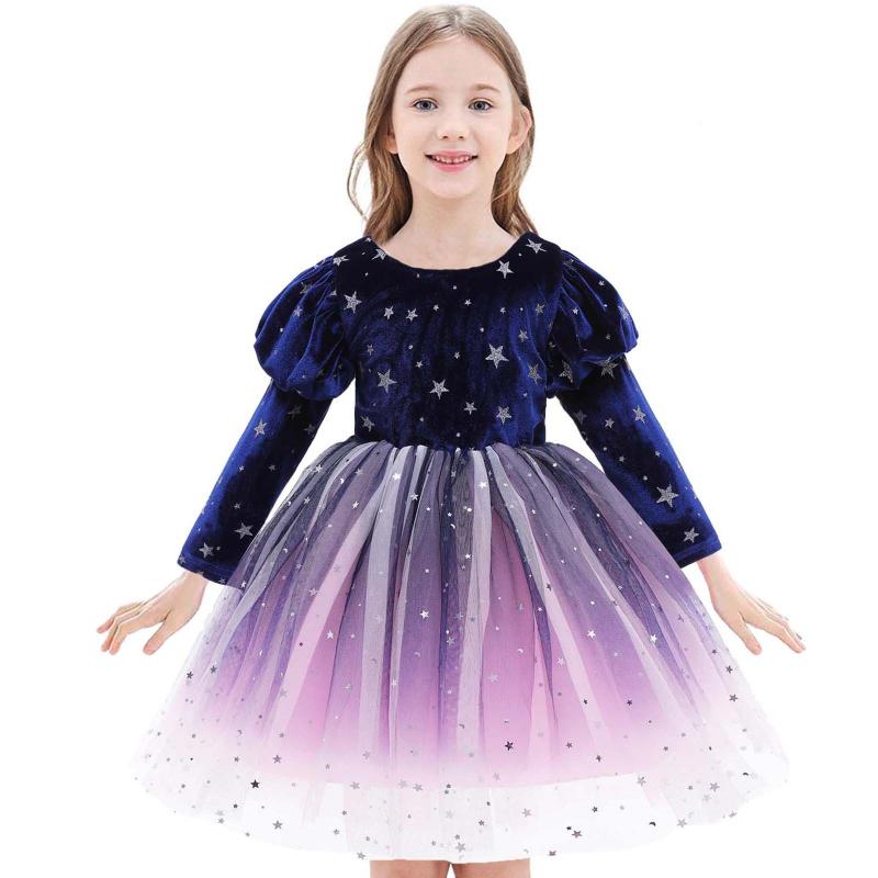 Toddler 2020 Winter Dress Christmas Party Girls Crew Neck Puff Sleeve Velvet Star Print Princess Wedding New Year Clothing, Bu
Toddler 2020 Winter Dress Christmas Party Girls Crew Neck Puff Sleeve Velvet Star Print Princess Wedding New Year Clothing, Bu