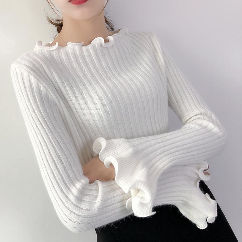 Flared sleeve T-shirt long sleeve bottom sweater women' autumn new slim Ruffle Top, See chart
Flared sleeve T-shirt long sleeve bottom sweater women' autumn new slim Ruffle Top, See chart