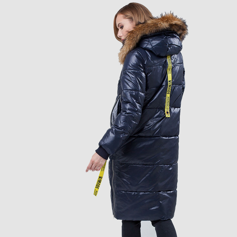 CEPRASK Winter new down jacket women outerwear high quality thick cotton fashion style long Faux Fur women winter coat 201019