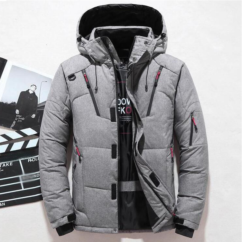 New Winter Jacket Men Casual White Duck Down Warm Hooded Coats Mens Outwear Windbreaker Thicken Parkas 4XL abrigo hombre casaco 201120