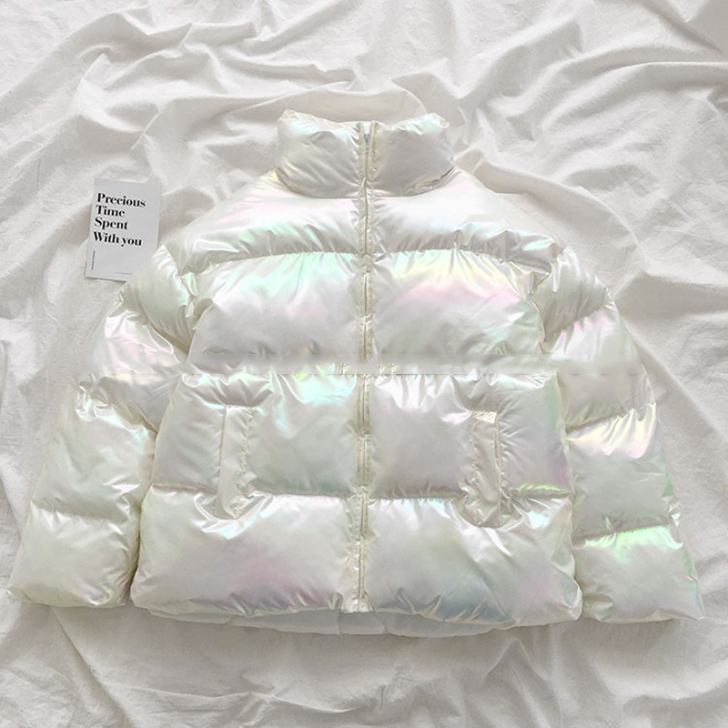 Waterproof Coat Cotton Glossy Down Parkas Women Warm Jacket For Winter 201125