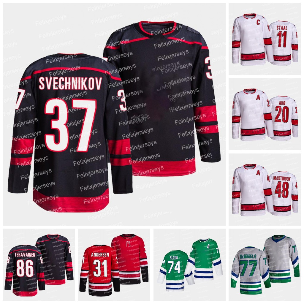 20 Sebastian Aho (A) Jersey Andrei Svechnikov Teuvo Teravainen Tony DeAngelo Frederik Andersen Nino Niederreiter Jaccob Slavin Brady Skjei Ethan Bear Ian Cole Staal, White cool base
20 Sebastian Aho (A) Jersey Andrei Svechnikov Teuvo Teravainen Tony DeAngelo Frederik Andersen Nino Niederreiter Jaccob Slavin Brady Skjei Ethan Bear Ian Cole Staal, White cool base