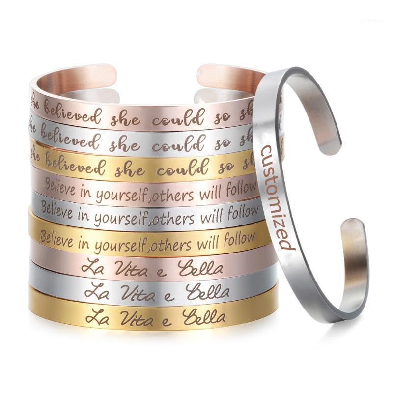 Stainless Steel Mantra Bracelet Positive Inspirational Quote Handmade Cuff Engraved Bangle Bracelet For Women Best Gift1
Stainless Steel Mantra Bracelet Positive Inspirational Quote Handmade Cuff Engraved Bangle Bracelet For Women Best Gift1