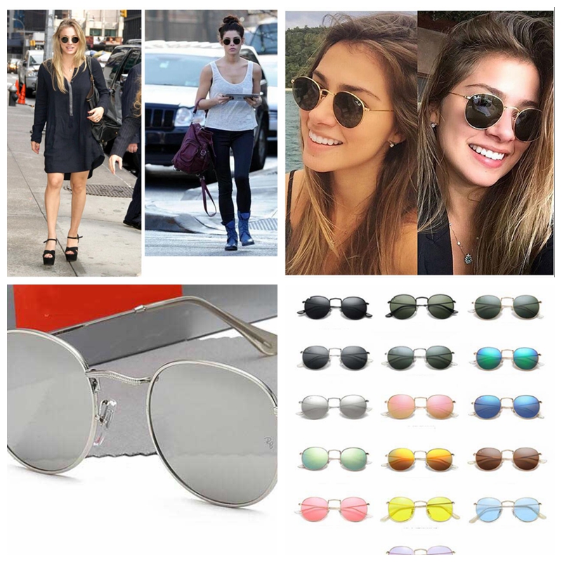 Classic Design Brand Round Ray's Sunglasses UV400 Eyewear Metal Gold Frame Glasses Men Women Band Mirror glass Lens Sunglass with box 3447, White;black
Classic Design Brand Round Ray's Sunglasses UV400 Eyewear Metal Gold Frame Glasses Men Women Band Mirror glass Lens Sunglass with box 3447, White;black