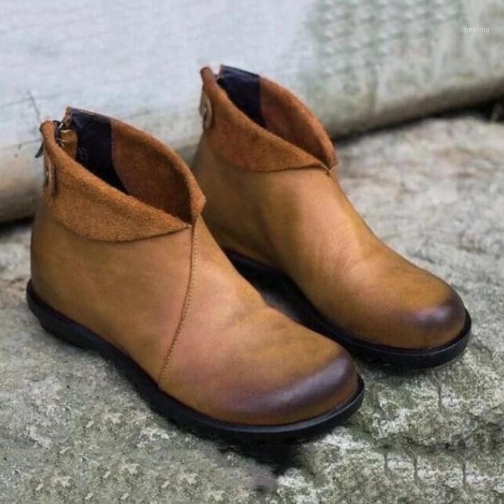 Women Boots Leather Winter Boots Handmade Lace-up Woman Shoes Casual Ankle For Women Fashion Round Top1, Brown
Women Boots Leather Winter Boots Handmade Lace-up Woman Shoes Casual Ankle For Women Fashion Round Top1, Brown