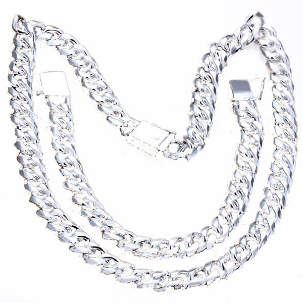 High Quality Men Jewelry Sets Elegant Necklaces + Bracelets 925 Sterling Silver 1+1 Figaro Chain
High Quality Men Jewelry Sets Elegant Necklaces + Bracelets 925 Sterling Silver 1+1 Figaro Chain