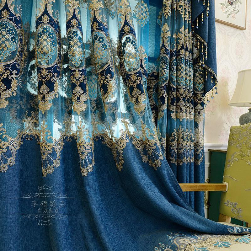 High-end Chenille Curtains for Living Room Bedroom Semi-shading Embroidered Curtain European Style Curtains Tulle Custom1
High-end Chenille Curtains for Living Room Bedroom Semi-shading Embroidered Curtain European Style Curtains Tulle Custom1