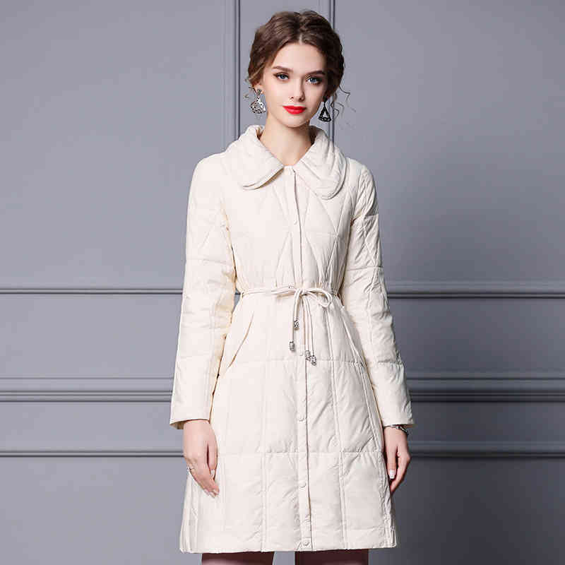 Women' Down & Parkas Zhili white down jacket women' winter middle and long doll collar age reduction waist slimming coat 3BFZ, Creamy-white
Women' Down & Parkas Zhili white down jacket women' winter middle and long doll collar age reduction waist slimming coat 3BFZ, Creamy-white