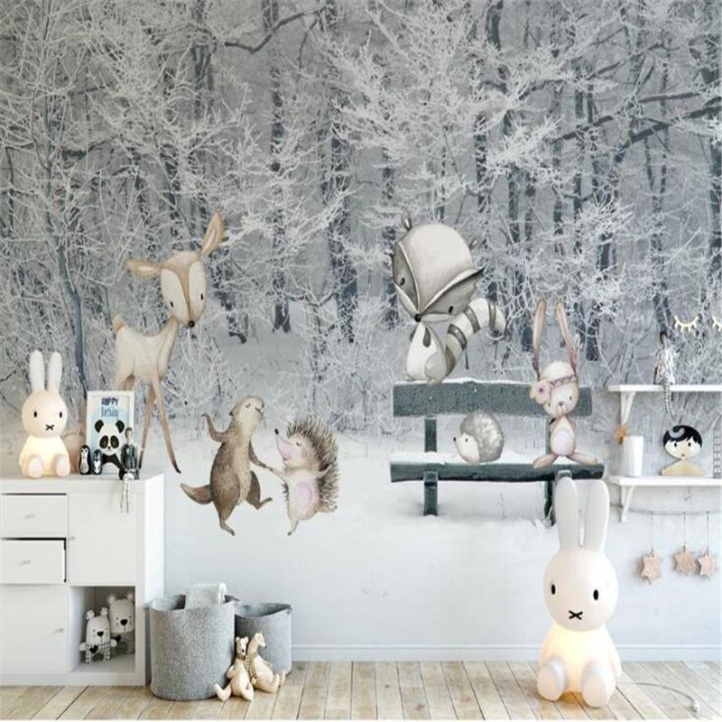 Milofi customized large wallpaper mural children's room winter snow scene cartoon animal world background wall decoration painti, Silk cloth
Milofi customized large wallpaper mural children's room winter snow scene cartoon animal world background wall decoration painti, Silk cloth