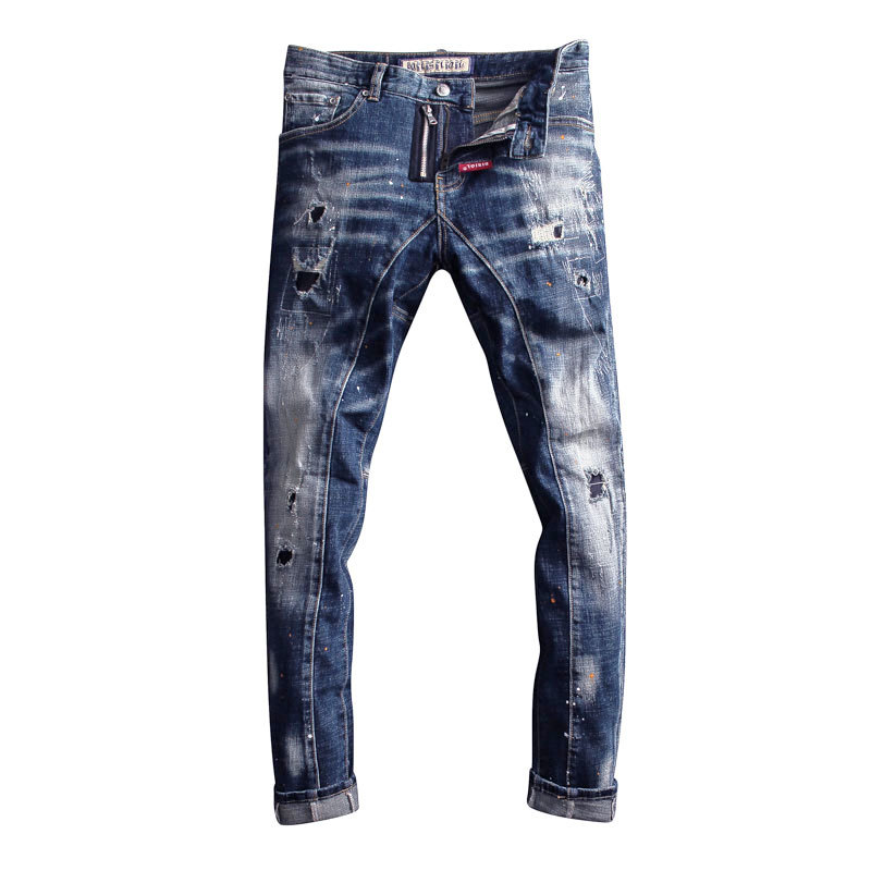 2021 New Italian Style Fashions Men's Pants Fine-fitting Torn Designer Brem Hip Men Streetwear Jv6s, Blue
2021 New Italian Style Fashions Men's Pants Fine-fitting Torn Designer Brem Hip Men Streetwear Jv6s, Blue