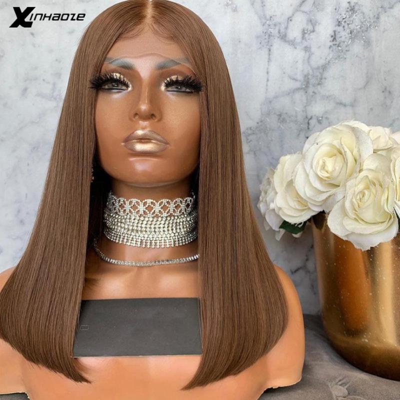 Brazilian Short Bob Lace Front Human Hair Wigs 13x6x1 Dark Brown Human Remy Hair Short Pre Plucked Bob T Part Lace Wig For Women, 13x4 middle part wig
Brazilian Short Bob Lace Front Human Hair Wigs 13x6x1 Dark Brown Human Remy Hair Short Pre Plucked Bob T Part Lace Wig For Women, 13x4 middle part wig