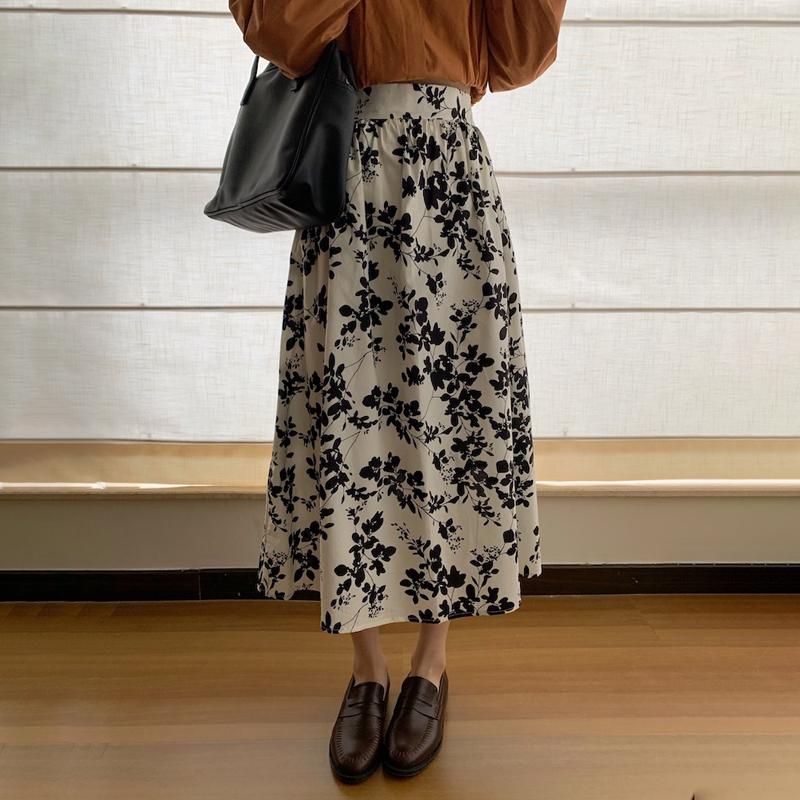 Alien Kitty Autumn High Waist Simple A-Line Skirt 2020 Women Floral Printing Cotton Chic Fashion Korean Version Versatile, Black
Alien Kitty Autumn High Waist Simple A-Line Skirt 2020 Women Floral Printing Cotton Chic Fashion Korean Version Versatile, Black