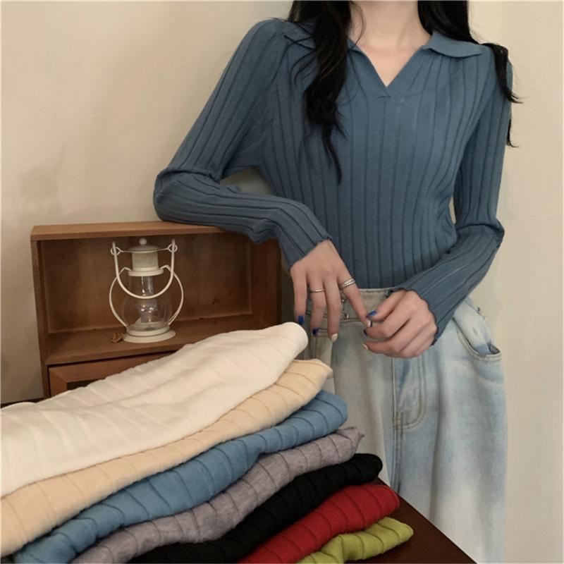 Women's Sweaters Bottomed Sweater Spring And Autumn Korean 2022 Design Sense Inside Outside Wear Long Sleeve Lazy Chic Top, White;black
Women's Sweaters Bottomed Sweater Spring And Autumn Korean 2022 Design Sense Inside Outside Wear Long Sleeve Lazy Chic Top, White;black