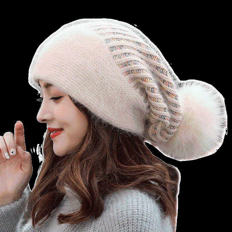 Winter Beret Hat for Women Angola Fur Hat Ladies Warm Pompom Knit Beanie for Female girls beret femme, Light tan
Winter Beret Hat for Women Angola Fur Hat Ladies Warm Pompom Knit Beanie for Female girls beret femme, Light tan