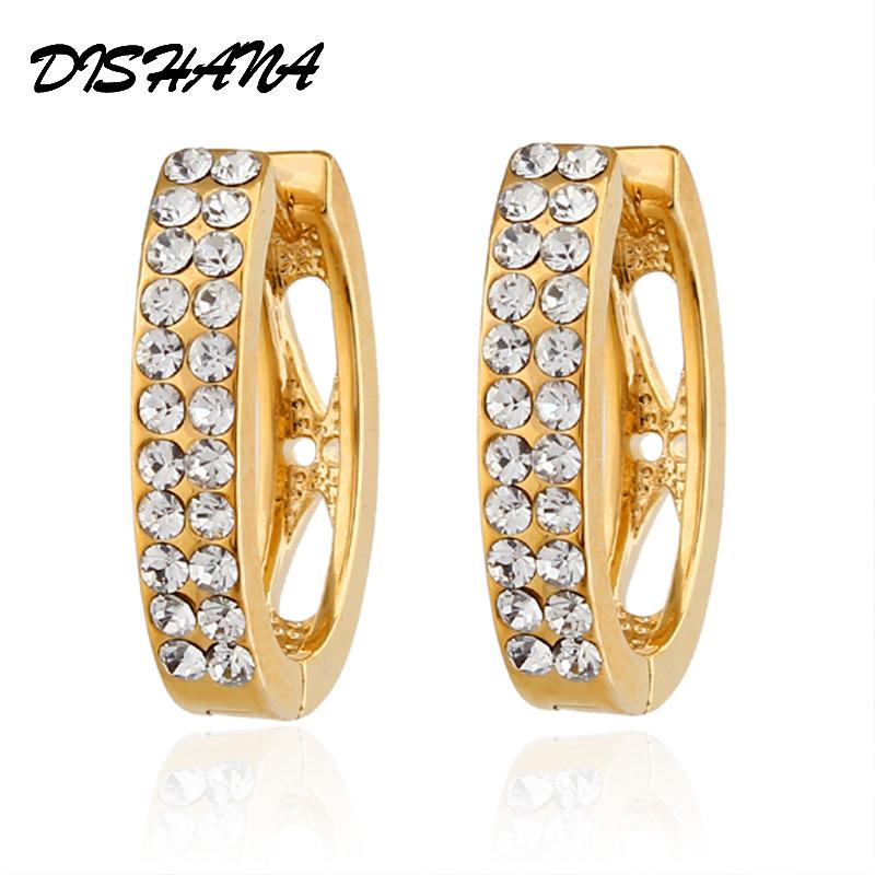 New Hot Fashion Jewelry Women Rhinestone Hoop Earrings jewelry Gold-color Party Accessory Round Earring Bijou Gift (E0076
New Hot Fashion Jewelry Women Rhinestone Hoop Earrings jewelry Gold-color Party Accessory Round Earring Bijou Gift (E0076