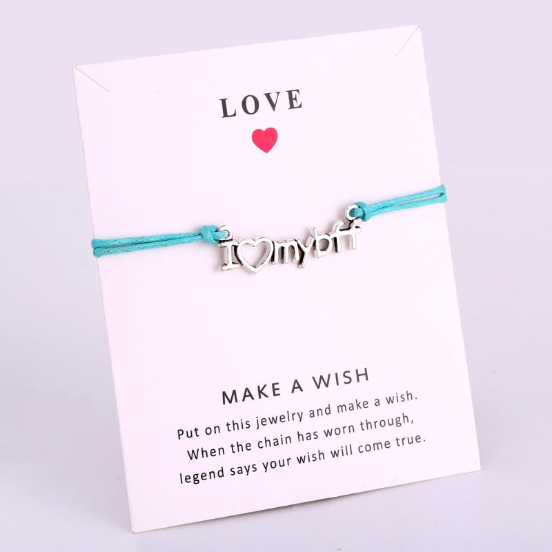 Charm Bracelets I Love My BFF Boyfriend Rope Chain Jewelry Women Boy Girl Unisex Friend Christmas Gift Drop
Charm Bracelets I Love My BFF Boyfriend Rope Chain Jewelry Women Boy Girl Unisex Friend Christmas Gift Drop