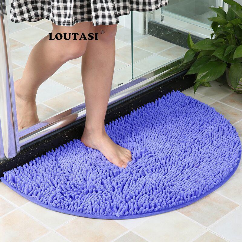 LOUTASI Semicircle Shape Carpet Chenille Modern Non-Slip Floor Mat Rug Absorbent Bath Door Mat For Bathroom Bedroom Alfombras, Blue
LOUTASI Semicircle Shape Carpet Chenille Modern Non-Slip Floor Mat Rug Absorbent Bath Door Mat For Bathroom Bedroom Alfombras, Blue