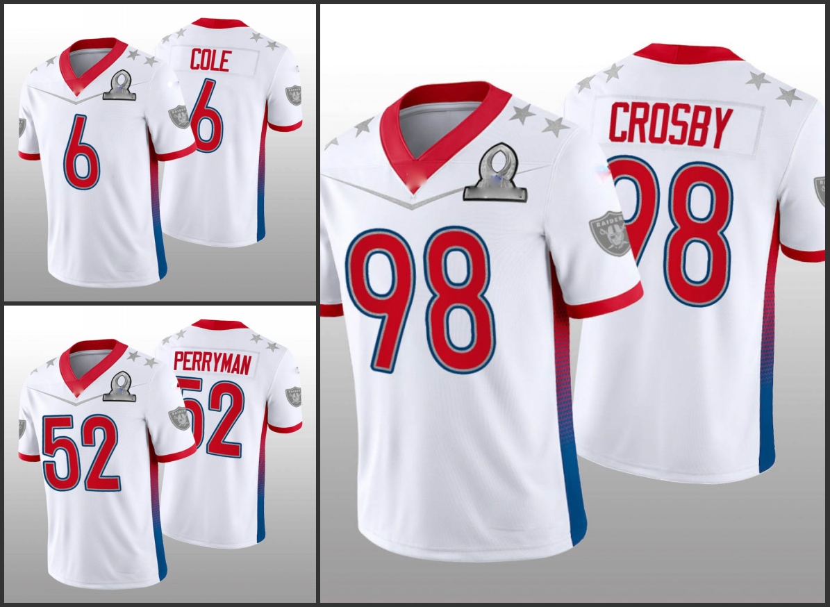 Las VegasRaidersMen #6 A.J. Cole 52 Denzel Perryman 98 Maxx Crosby Women Youth Custom White Game Jersey 2022 AFC Pro Bowl
Las VegasRaidersMen #6 A.J. Cole 52 Denzel Perryman 98 Maxx Crosby Women Youth Custom White Game Jersey 2022 AFC Pro Bowl