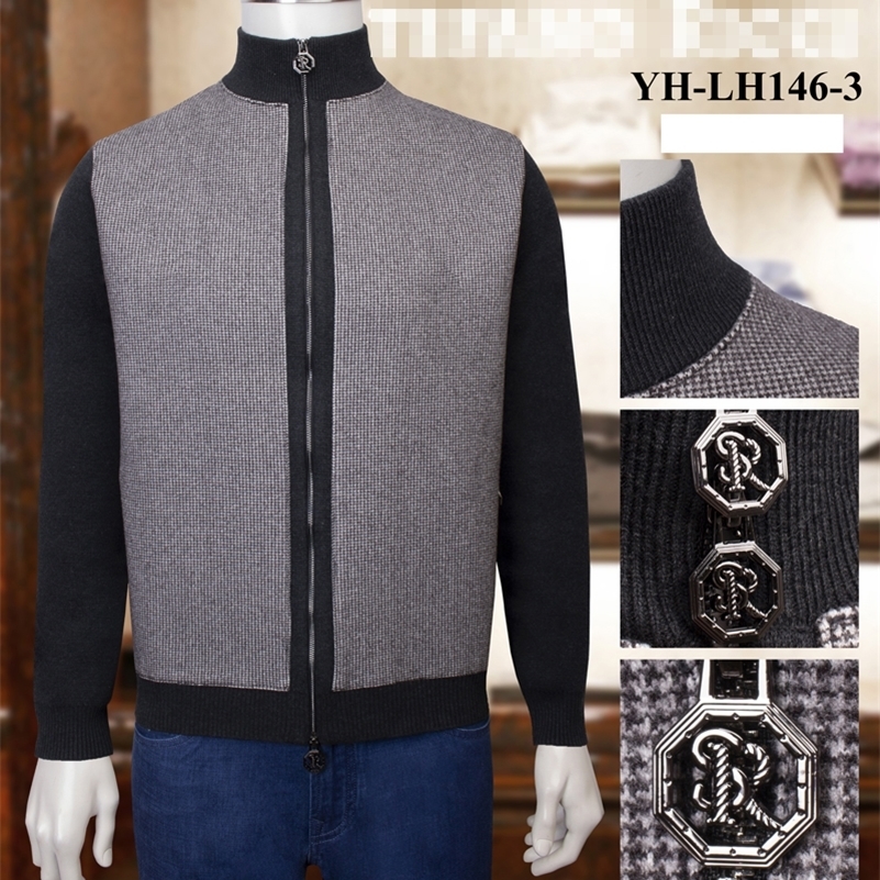 Billionaire sweater Cowhide Cardigan men's winter New fashion Casual embroidery British zipper big size M-4XL free shipping Y201006