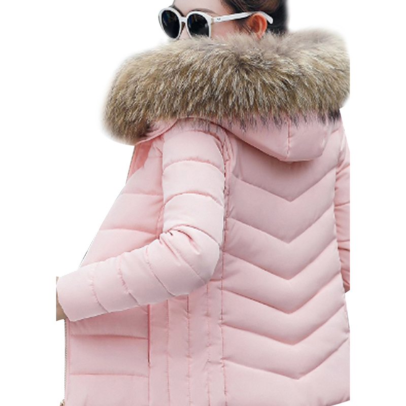 YMING Winter Women Down Jackets Fashion Coat Warm Parka Detachable Hooded Cotton Jacket Puffer Coats Female Outwear Clothes 200928