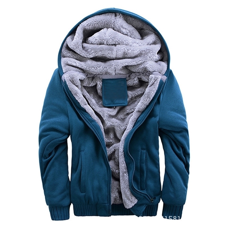 Fleece Warm Men Jacket For Autumn Winter Male Casual College Teen Solid Parka Windbreaker Red Gray Outerwear Cotton Stretch Coat 201123