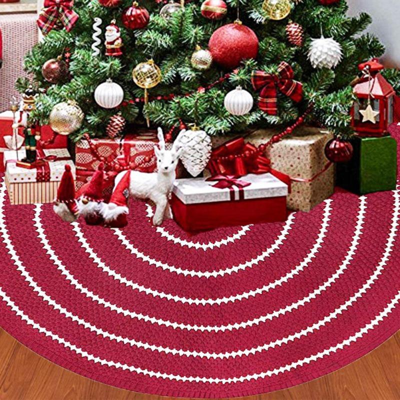 2020 Christmas Tree Skirt New 48 Inch Exquisite White Circle Red Knitted Christmas Tree High-quality Apron Decoration Wholesale
2020 Christmas Tree Skirt New 48 Inch Exquisite White Circle Red Knitted Christmas Tree High-quality Apron Decoration Wholesale