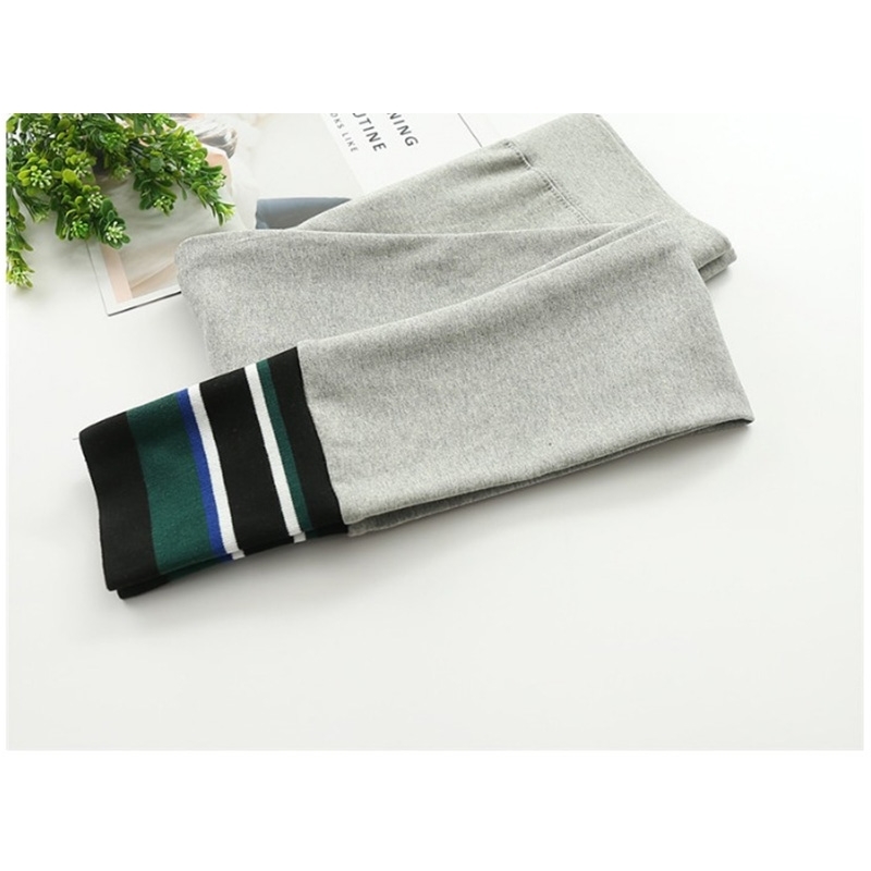 Autumn Harajuku Stripes Stitching Stretch Leggings fitness Feminina Winter Elasticity Fitness Legging Stretchy Trousers 201103