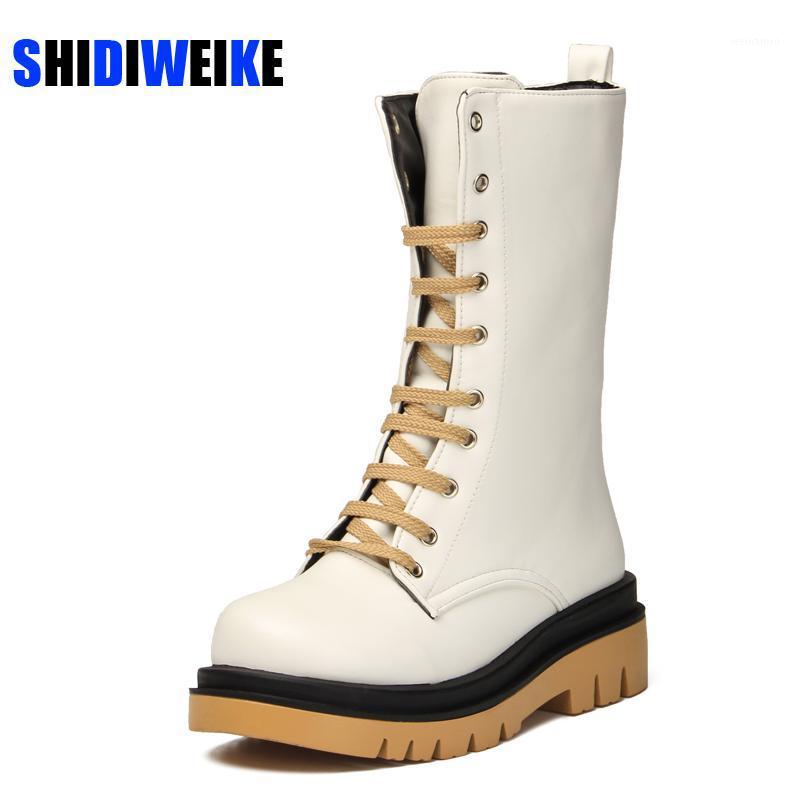 Autumn Winter Mid-Calf boots Lace up Round Toe Block heels Zip Buckle Big size 35-43 black Club Daily AC2651, Brown
Autumn Winter Mid-Calf boots Lace up Round Toe Block heels Zip Buckle Big size 35-43 black Club Daily AC2651, Brown