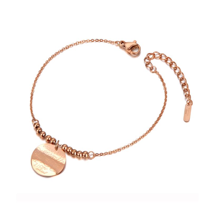 Trendy Titanium Stainless Steel Round Tag Charm Bracelets For Women Girls Bohemia Chain & Link Pendant Bracelet B20048
Trendy Titanium Stainless Steel Round Tag Charm Bracelets For Women Girls Bohemia Chain & Link Pendant Bracelet B20048