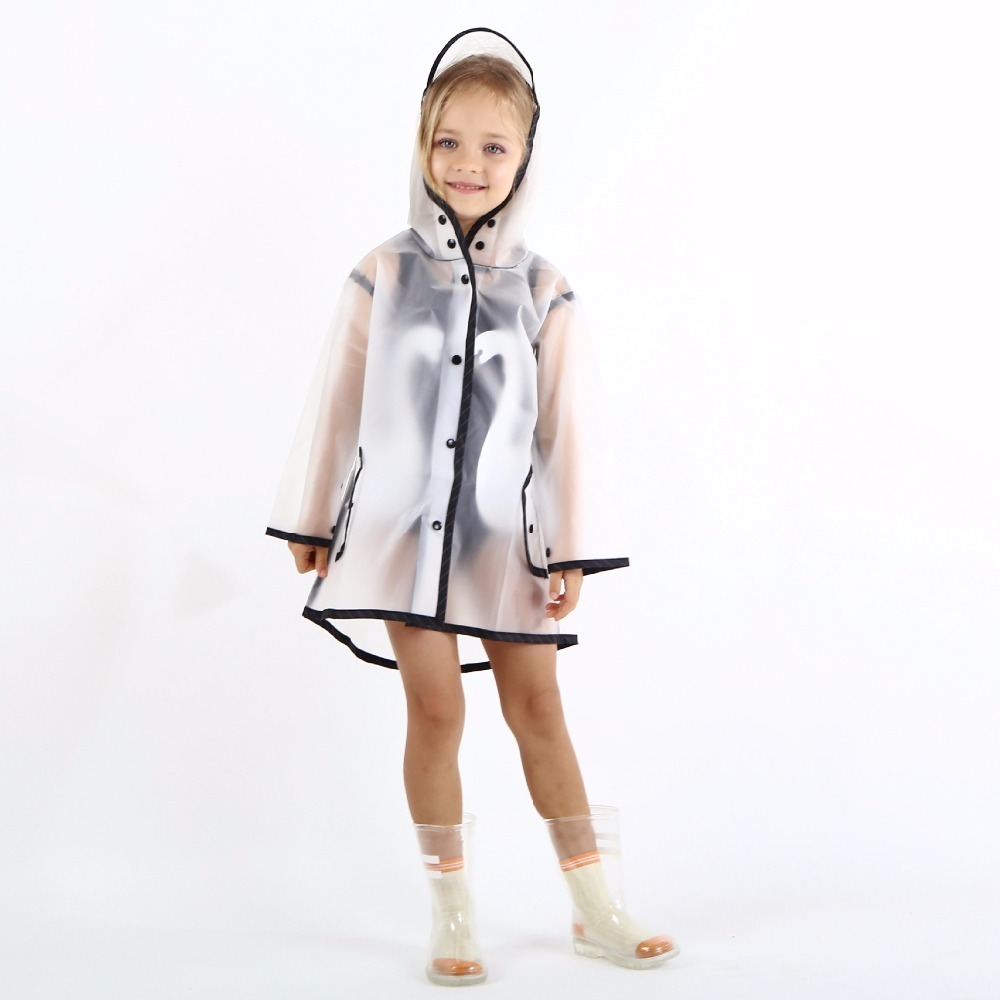 Celveroso Kids Transparency Waterproof Rain Coat Polyester Boys Clothes Fashion Raincoat Children Baby Girls Jacket Coat Rainsut 201106