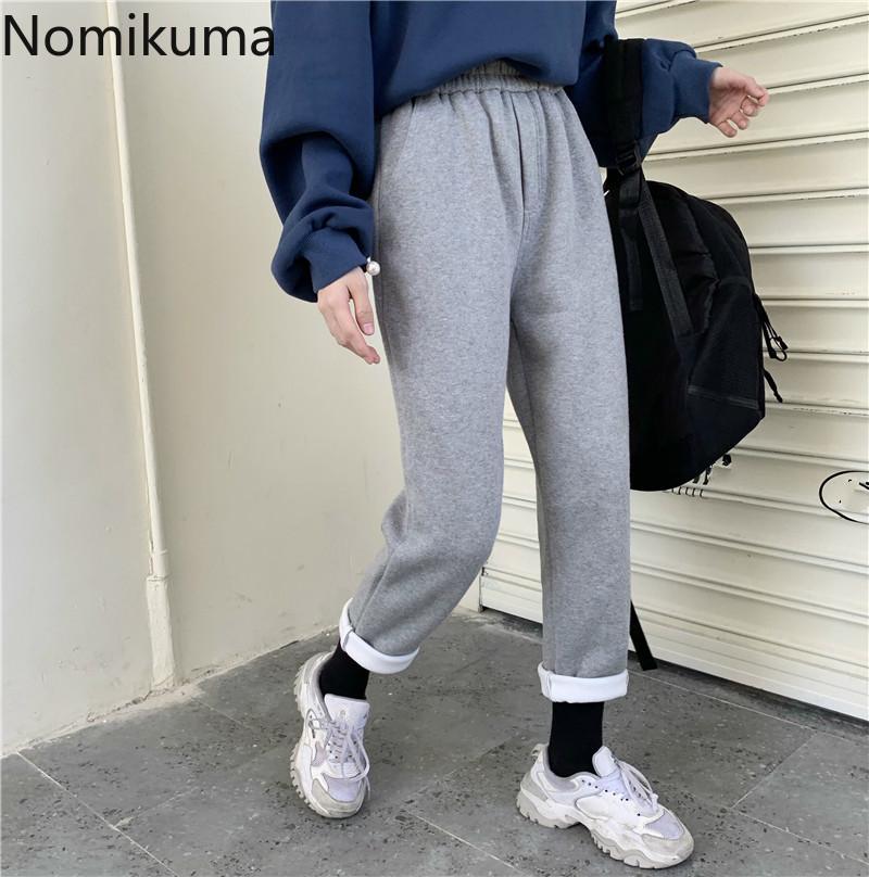 Nomikuma 2020 Autumn New Women Pants Plus Velet Causal Stretch High Waist Trousers Femme Korean Solid Long Thicken Pants 6C796, Black
Nomikuma 2020 Autumn New Women Pants Plus Velet Causal Stretch High Waist Trousers Femme Korean Solid Long Thicken Pants 6C796, Black