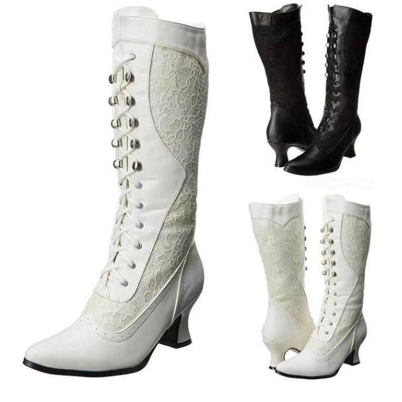 New women shoes winter knee high boots sexy lace up high heels punk riding boots ladies platform cross strappy lace long, Black
New women shoes winter knee high boots sexy lace up high heels punk riding boots ladies platform cross strappy lace long, Black