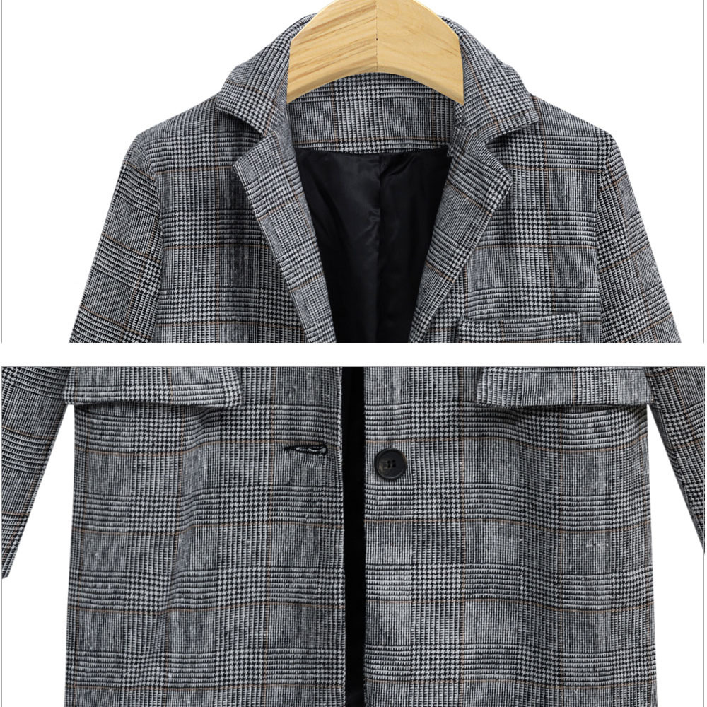 Vintage Plaid Blazer Women's Jacket Autumn Oversized Long Office blazer feminino Casual Double Breasted Chic Suit Coat 201114