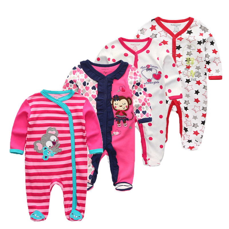 4 PCS/lot Kids Boys Girls Clothes Baby Pajamas springShort Sleeve Set Cartoon Children's Sleepwear LJ200827